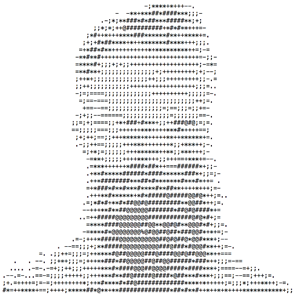 python character to ascii art